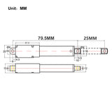 188N Kleiner Linearantrieb / Miniatur Elektrozylinder 25mm Hub für präzise Anwendungen (Modell 0041624)