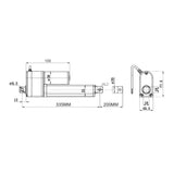 Elektrischer Linearmotor mit Potentiometer 200MM Hub 2000N Schubkraft (Modell 0041665)