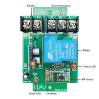 1 Wege Gleichstrom 30A Hochleistungs Funk Empfänger mit Relaisausgang (Modell 0020302)