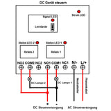 2 Kanäle AC Funkempfänger 433, 92 Mhz mit Potentialfreier Kontakt Relais (Modell 0020467)