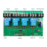 4 Kanal 30A Potentialfreier Ausgang Lichtschalter mit Fernbedienung (Modell 0020446)