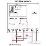 5 km 2 Kanäle DC Leistungseingang und 30A Hohe Leistung Trockener Relaisausgang Empfänger Mit Sehr Großer Reichweite (Modell 0020101)