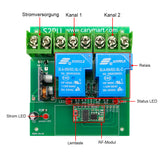 Drahtloses 30A Fernbedienungs-RF-Empfänger Sender System mit Großer Reichweitemit 2 Potentialfreie Kontakt Ausgang (Modell 0020336)