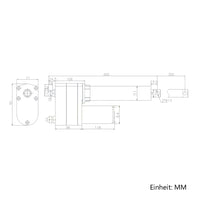 Linearmotor/Linearantrieb mit Positionsrückmeldung Potentiometer 250MM