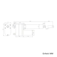 Linearmotor/Linearantrieb mit Positionsrückmeldung Potentiometer 350MM