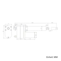 Linearmotor/Linearantrieb mit Positionsrückmeldung Potentiometer 400MM