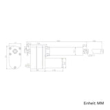 Linearmotor/Linearantrieb mit Positionsrückmeldung Potentiometer 700MM