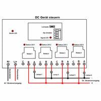 AC Funkschalter Set Mit Fernbedienung 5 Kilometers Fernsteuerung 4 Elektrogeräte (Modell 0020111)