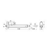 Linearantrieb mit einstellbarem Hub/Elektrozylinder 2000N Schub 250MM Hub (Modell 0041694)