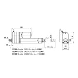 50-500MM A2 Linearantrieb-Steuerungssatz mit Schieberegler & externem Potentiometer