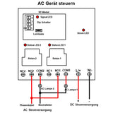 DC 5KM Hochwertiger Funkschalter Fernbedienung Für AC- oder DC-Geräte (Modell 0020105)