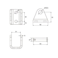 Linearantrieb Halterung G für 8000N / 12000N Elektrozylinder (Modell 0043010)