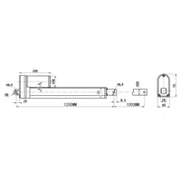 Teleskop Linearantrieb 2000N / Hochleistungs Elektrozylinder 1000mm Hub