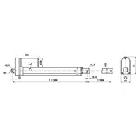 Teleskop Linearantrieb 2000N / Hochleistungs Elektrozylinder 10mm Hub